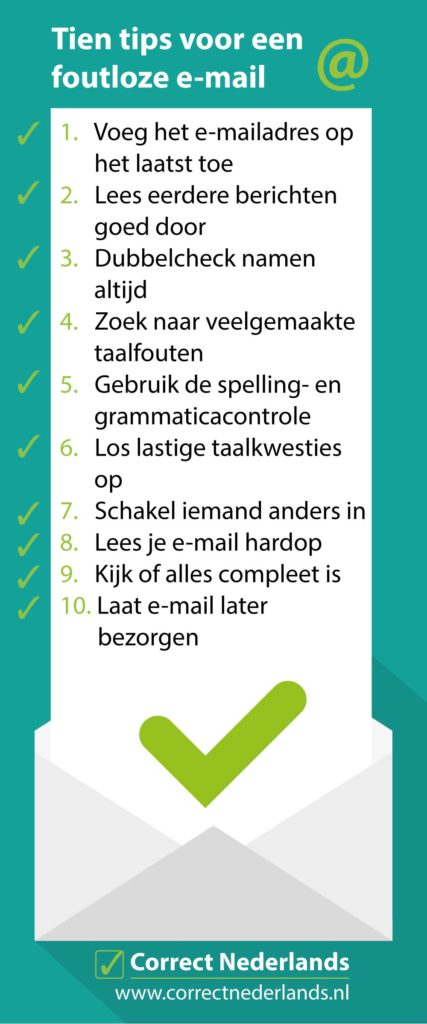 Tien tips voor een foutloze e-mail